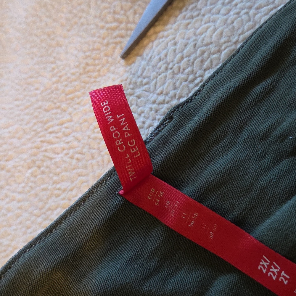 SPANX Stretch Twill Crop Wide Leg, Green 2x - Picture 5 of 14